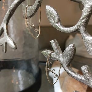 Sundance simple, rustic sterling silver earrings